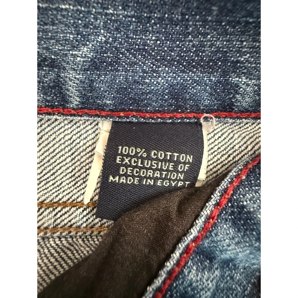 Chaps Denim Mens Straight Fit Blue Jeans Medium Wash 100% Cotton 36x30